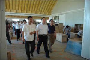 牡市新项目建设、新农村建设拉练检查组来我集团检查工作