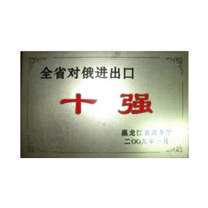 2009全省对俄进出口十强